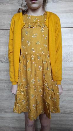 Komplet (šaty, sveter a pančuchy), h&m,134