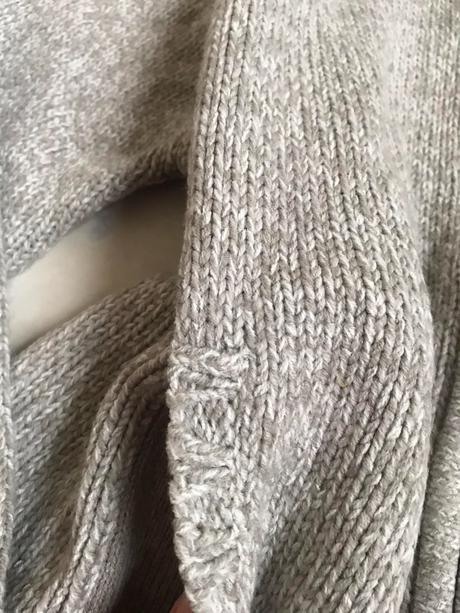 Melírovaný teplý sveter na zips l/xl, bhs,44