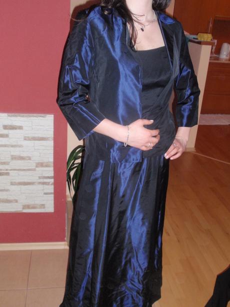 Spoločenske šaty+ štola + kabatik, 40