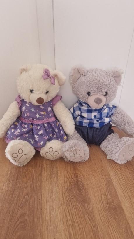 Plysovy macko + medvedica,