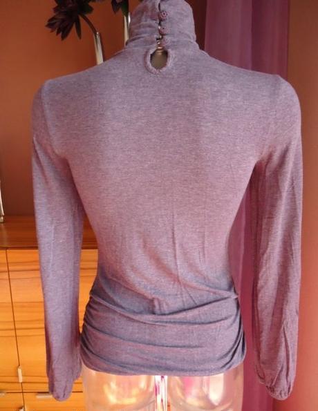 Fialkový melírovaný rolák s nazberaním, reserved,s