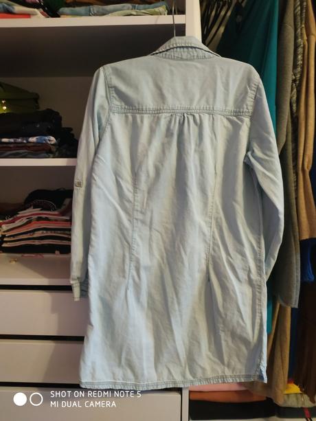 Riflová predĺžená košeľa - s, s