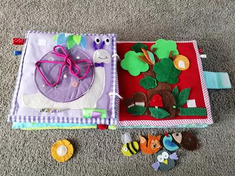 Šitá kniha quiet book,