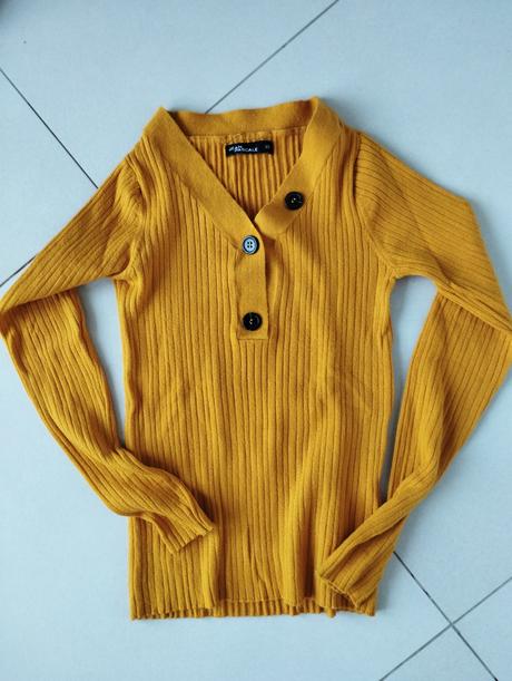 Horčicový svetrík, xs