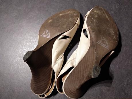 Kožené peeptoe sandálky, baťa,36