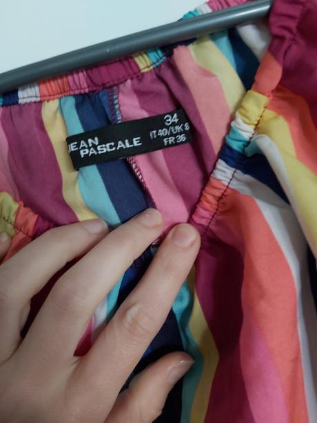 Farebné šaty, takko,34