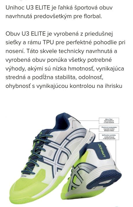 Halové tenisky zn. unihoc veľ. 38 aj 39, 38