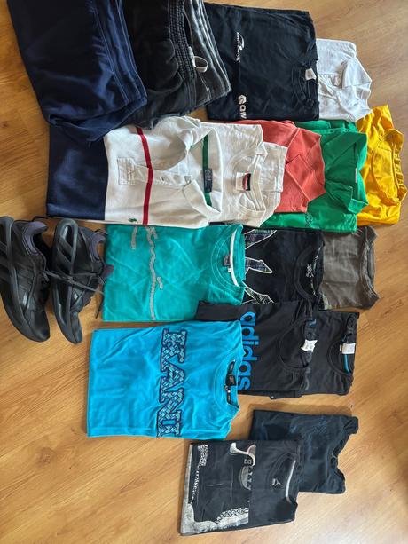 Balík oblečenia xxl a tenisky adidas 46, adidas,46