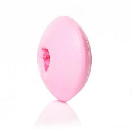 Drevená korálka krúžok - ružový, 