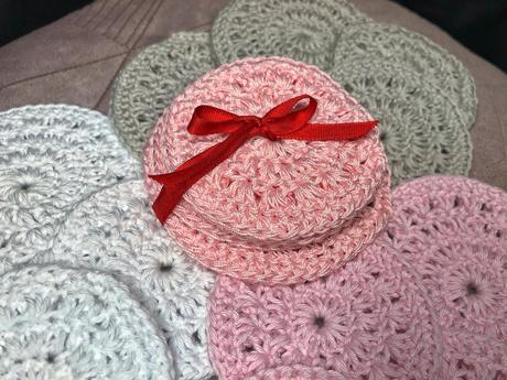 Háčkované odličovacie tampóny,