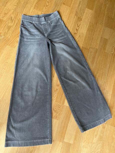 Široké elasticke riflove nohavice, h&m,158