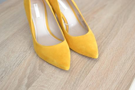 Žlté semišové lodičky 36, h&m,36