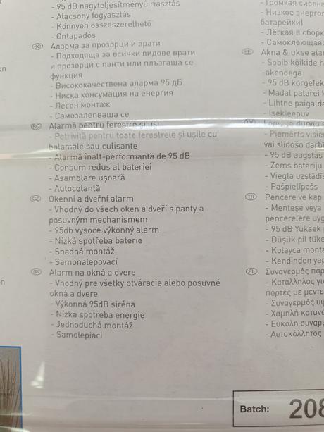 Alarm na dvere a okná, 