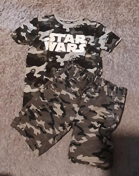 Maskačové kraťasy +tričko star wars, f&f,122