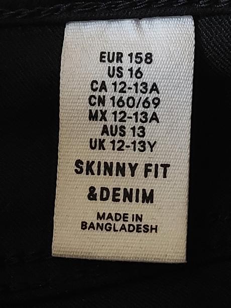 Dievčenské elastické rifle, denim,152