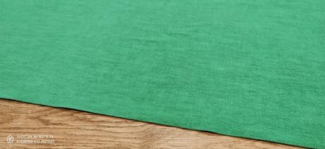 Ľanovina - zelená - prepraná - cena za 10 centimet,