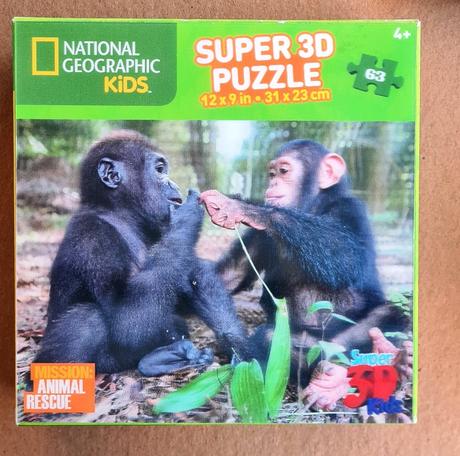 3d puzzle national geographics opičky 31 x 23 cm, 