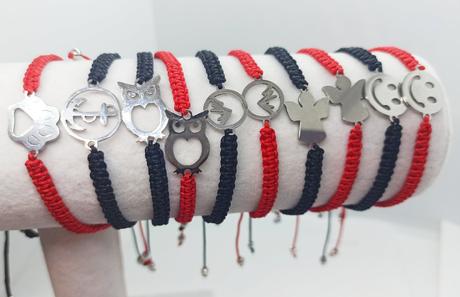 Pletené,šnúrkové handmade náramky,