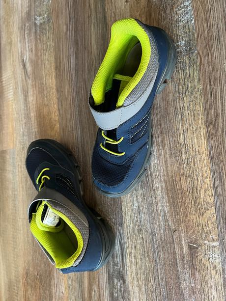 Detská turistická obuv mh100 so suchým zipsom, quechua,33