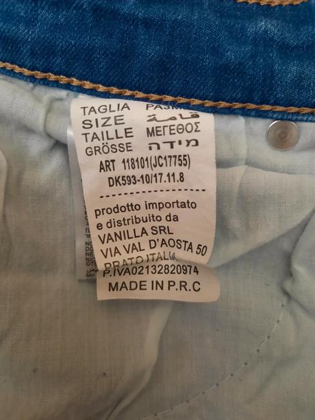 Riflová sukna italy vel.s, s