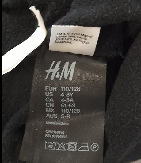 Spideman čiapka, h&m,110