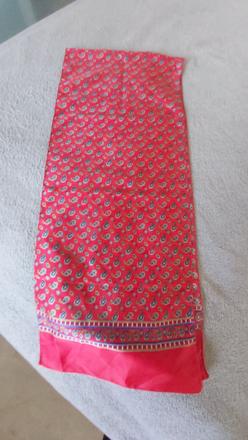 Kašmírový šál červený 140x20cm, xl
