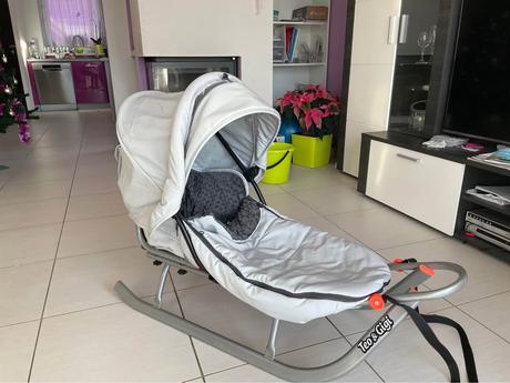 Detské kovové softchelové sánky sv. sivé - top sta, 