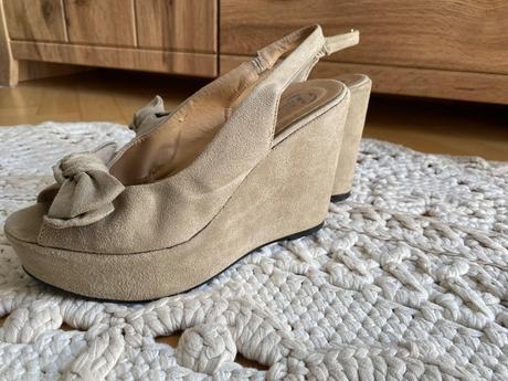 Sandalky s plnym podpatkom, baťa,38