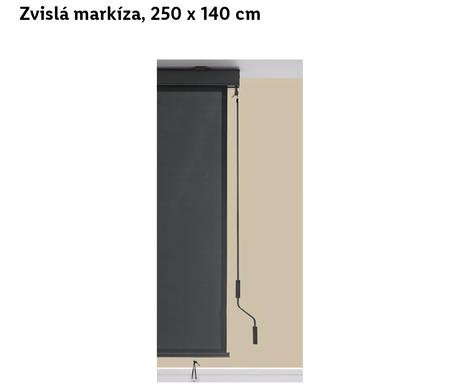 Zvislá markíza 250 x 140 cm - 2 ks, 
