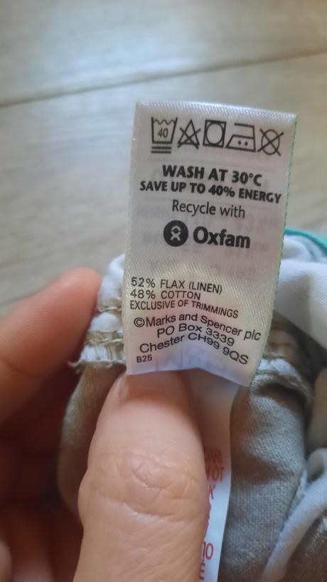 Super bavlneno lanove nohavice 2 v 1, marks & spencer,110