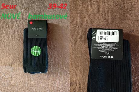 Ponožky dlhé 3-balenie bambus čierne, gate,39 / 42