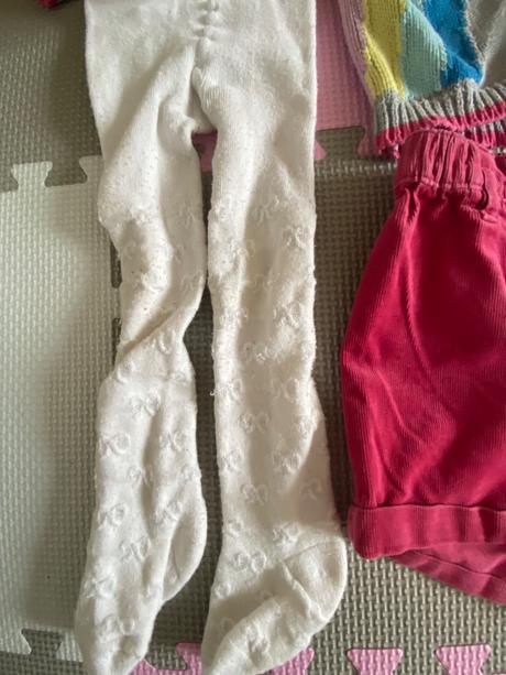 Svetrík dúha + pribalím pančušky a krátke nohavice, baby,80