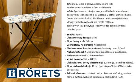 Žehliaca doska rörets,