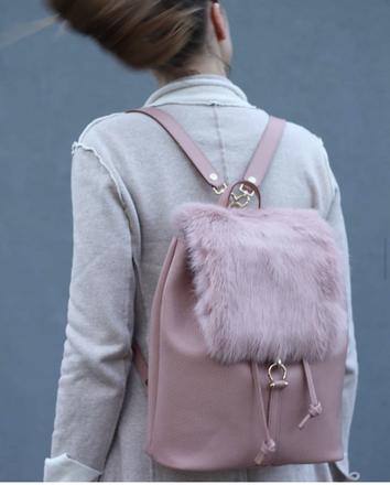 Handmade kozeny ruksak/kabelka, 