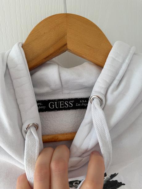 Biela mikina guess kvetinový vzor, guess,s