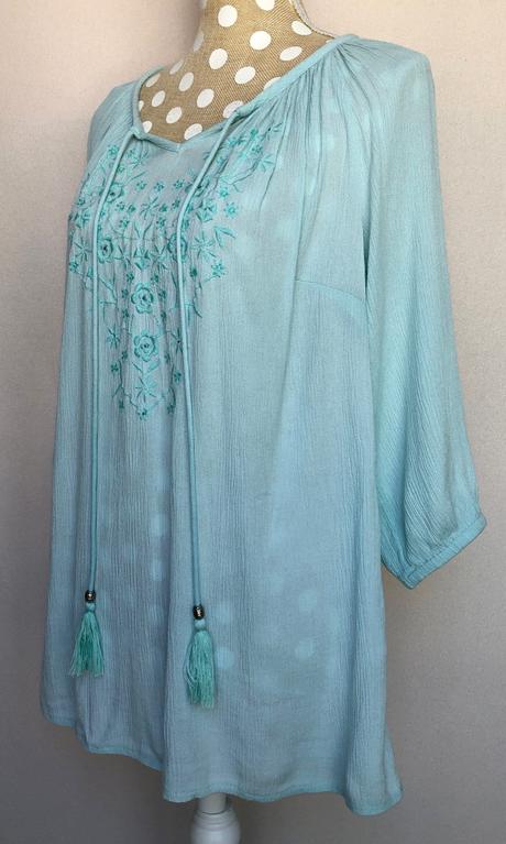 Blúzka / tunika v mentolovej zelenej, 34