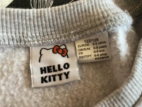 Teplákové teplé šaty hello kitty v. 122/128, hello kitty,122