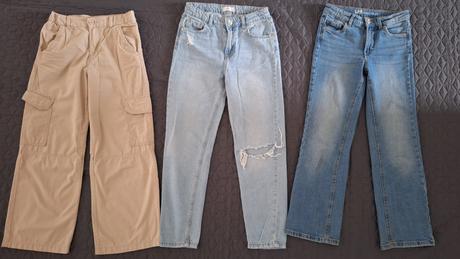 3x nohavice/rifle, v. 146, h&m,146