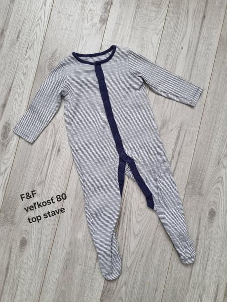 Pásikavý overal/pyžamko, f&f,80