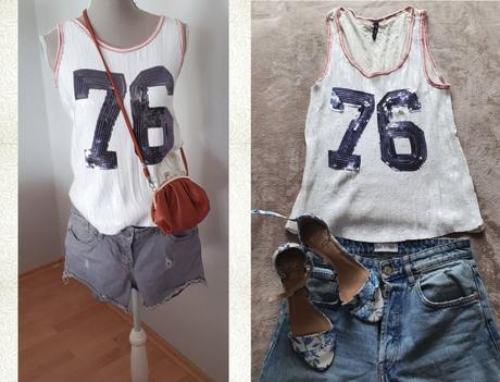 Pekné zaujímavé trblietavé tričko, s