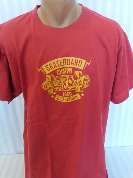 Pánske červené tričko skateboard, jhk, xl, xl