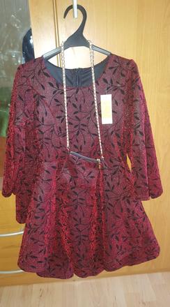 Krásne trblietavé šaty, 98 / 104 / 110