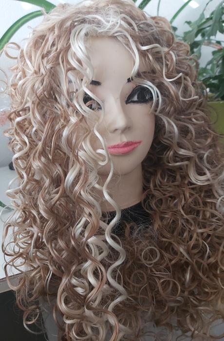 Afro parochňa blond melír,