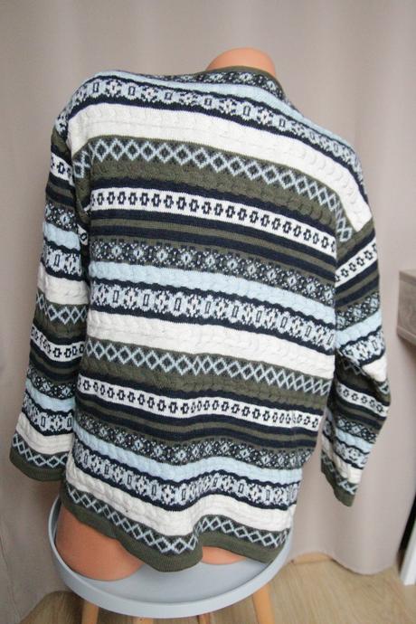 Vlnený pletený kardigan l, l