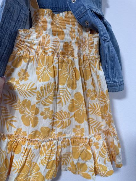 Dievčenský letný set šaty + rifľová vesta, f&f,98