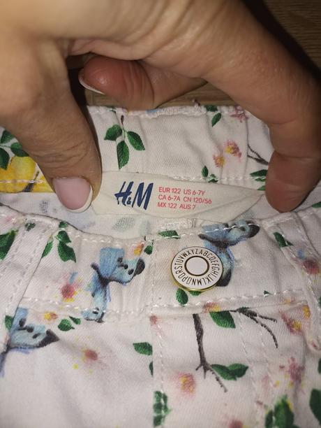 Kvetinkové nohavice, h&m,122