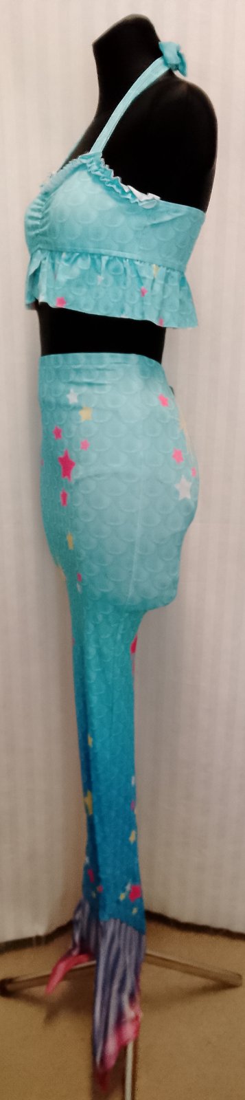 3 set plavecký morská víla s hviezdičkami, 150 cm, 152