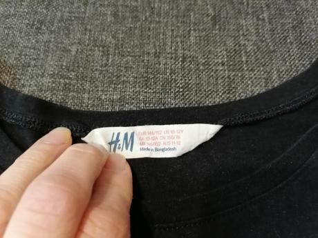 Tričko s mačičkou h&m, veľ. 146/152, h&m,146