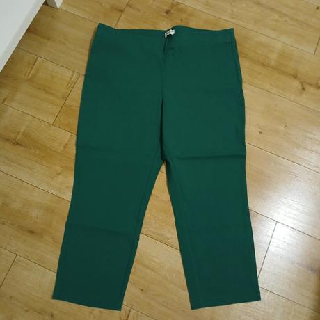 Zelené cigaretové nohavice/jeggins, tchibo,48
