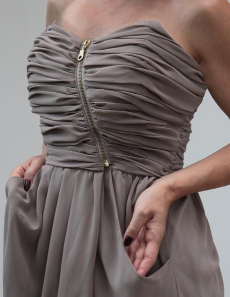 Sivokrémové kotejlky so zipsom bik bok, 38